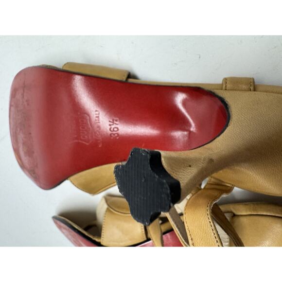 Christian Louboutin Ankle Strap Sandals Light Brown 36.5 /US 6 - Picture 16 of 16